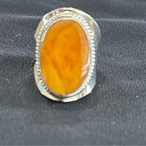 Elegant Young Amber (copal stone) size 9 Ring